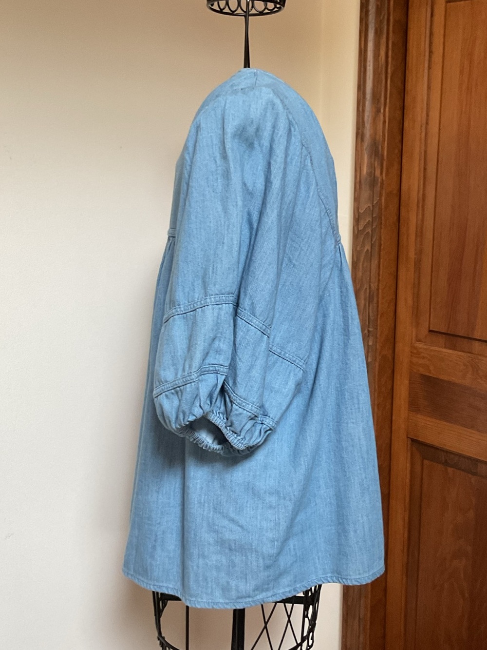 Denim puff sleeve tunic, Medium - Picture 7 of 8